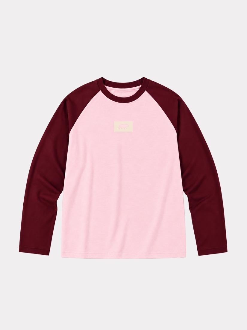 Tiger baseball long-sleeve - burgundy/pink