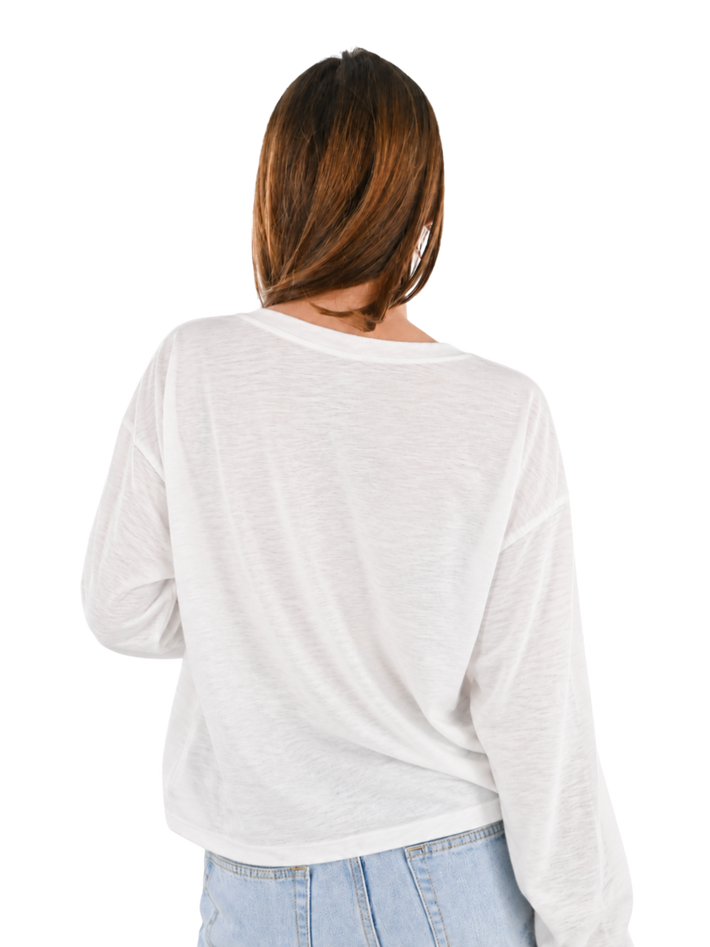 Stockholm longsleeve - wit/grijs