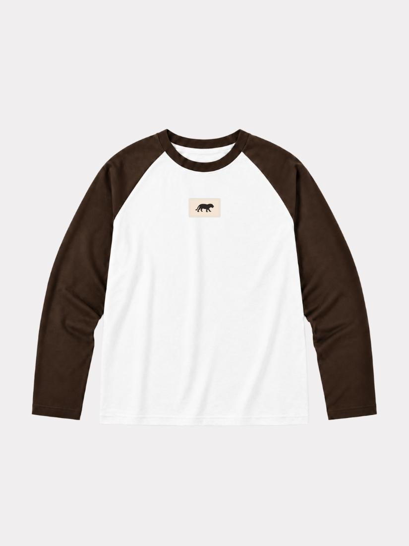 Tiger baseball long-sleeve - brown/white