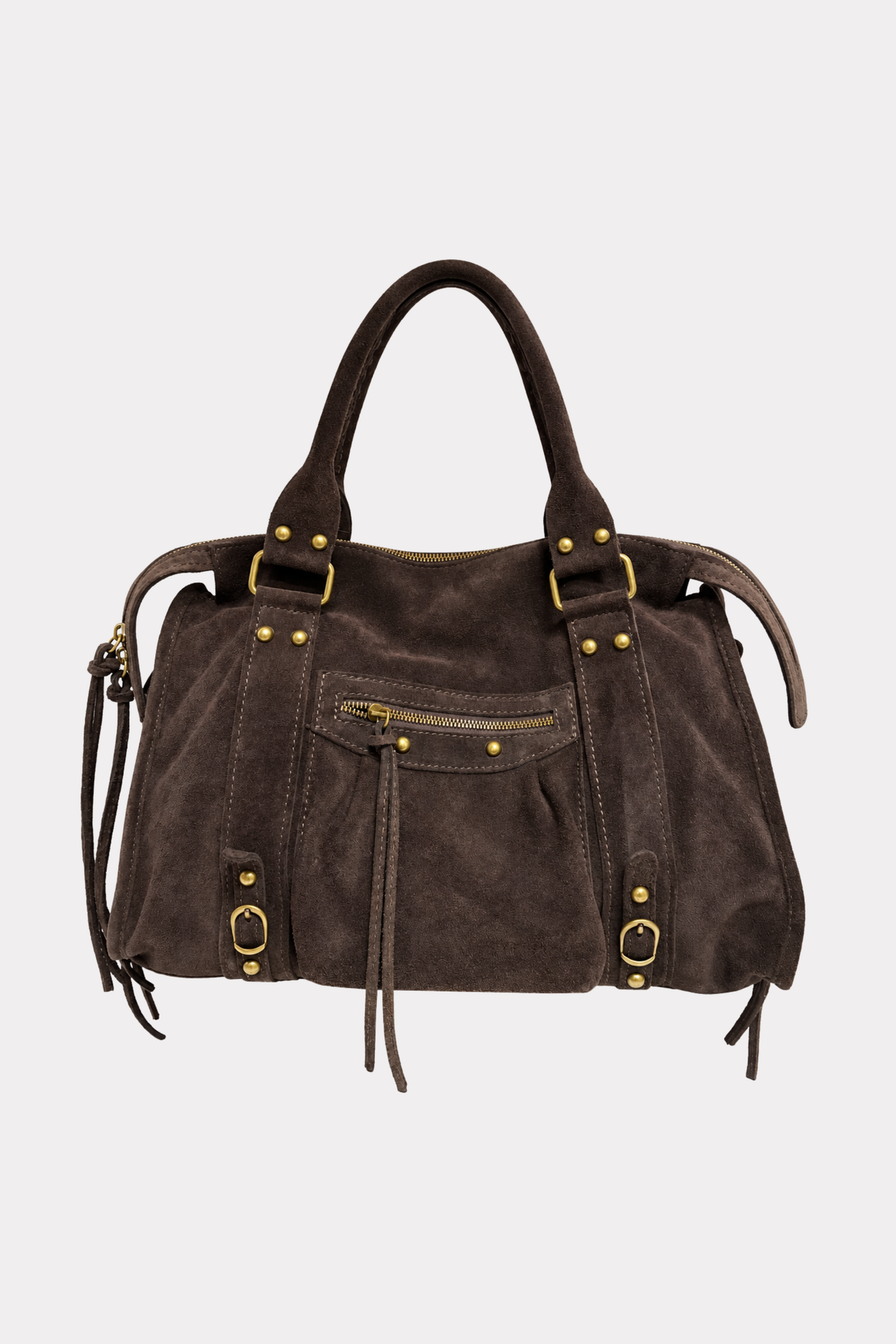 Icon bag suede - donkerbruin (pre-order)