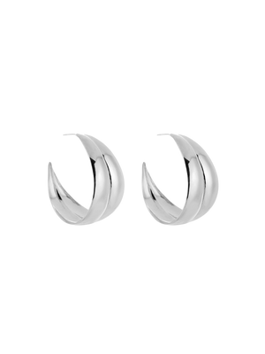 Double earrings - silver
