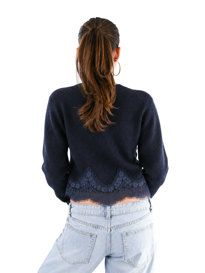 Lace knit - navy