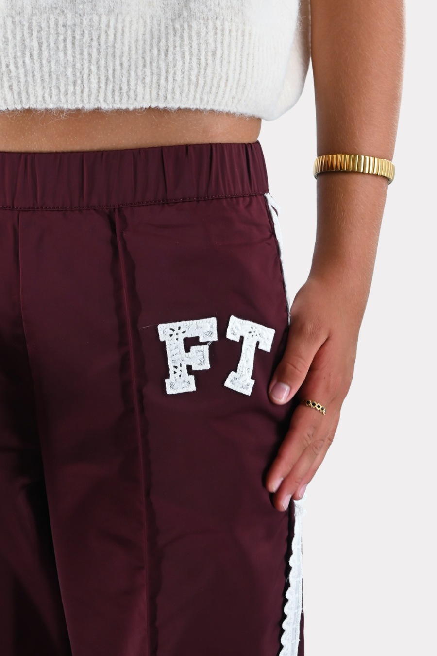 FT Spitzenhose - Bordeaux