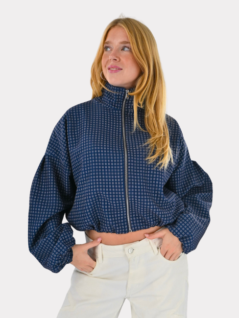 Autumn jacket check - navy