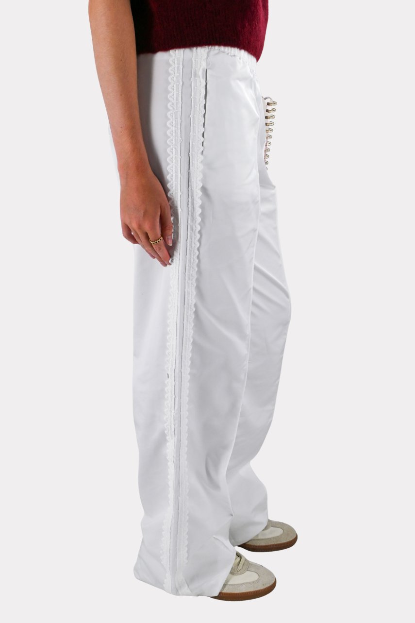 Pantalon FT en dentelle - blanc
