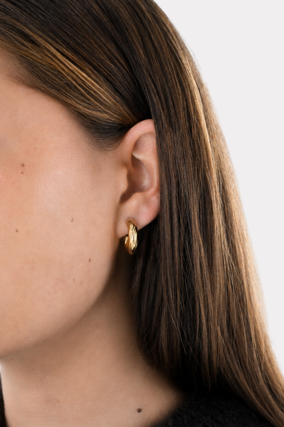 Mini swirl hoops - goud