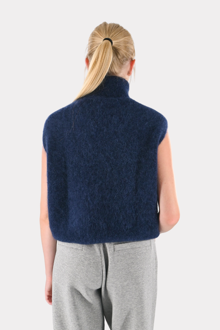 Cozy high knit - navy