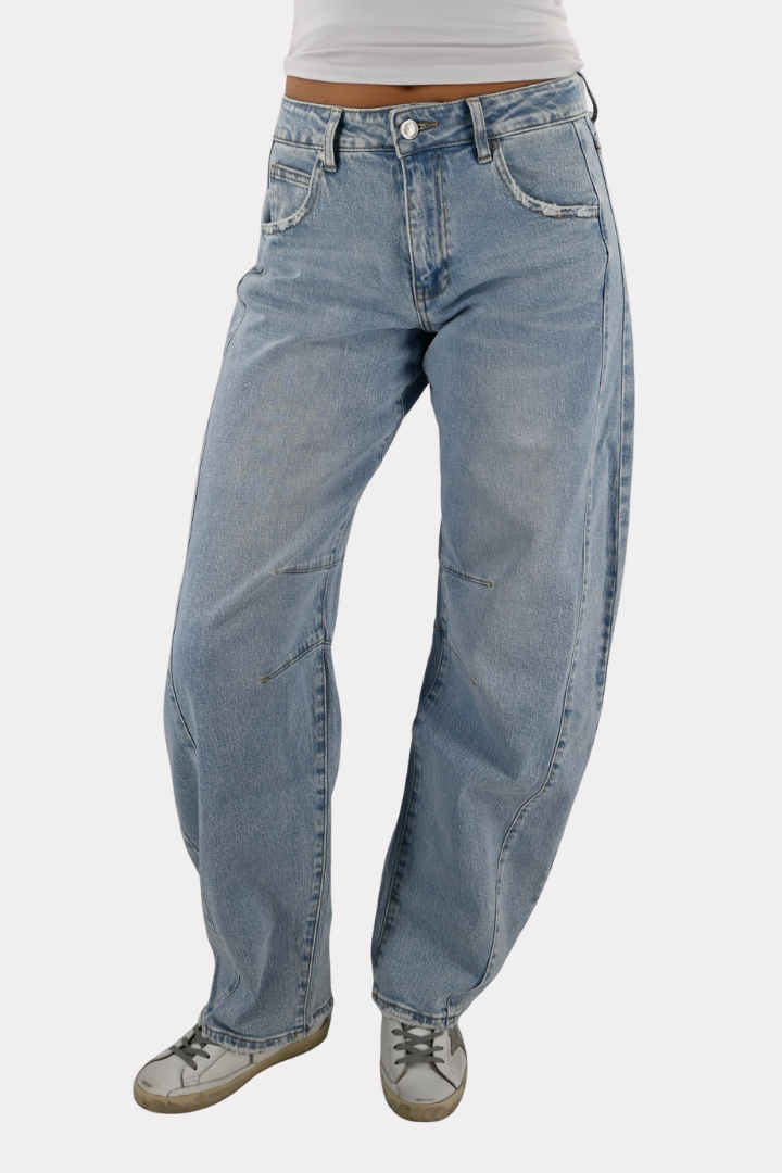 Line up barrel jeans - blauw