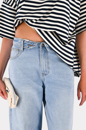 Folded jeans - blauw