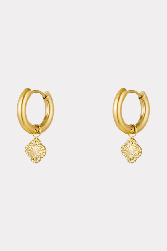 Clover hoops - gold