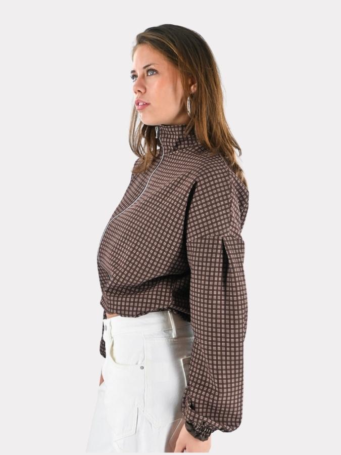 Autumn jacket check - brown