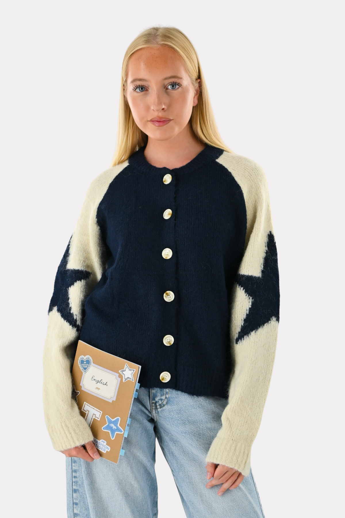 Hannah starry cardigan - navy