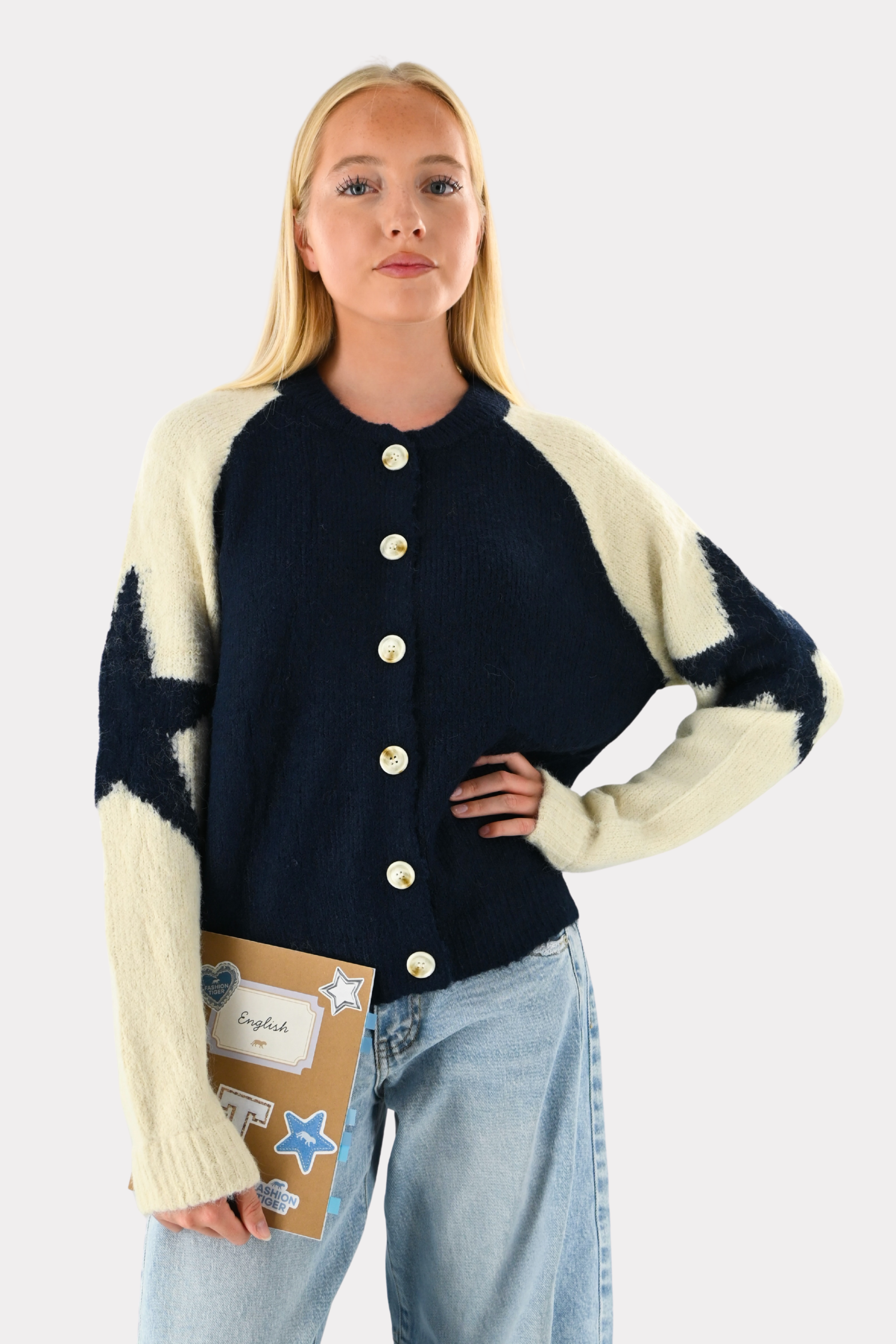 Hannah starry cardigan - navy