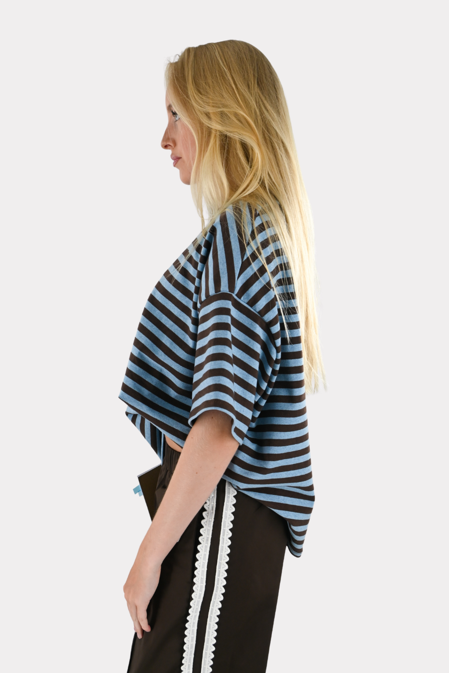 Striped tiger t-shirt - bruin/blauw
