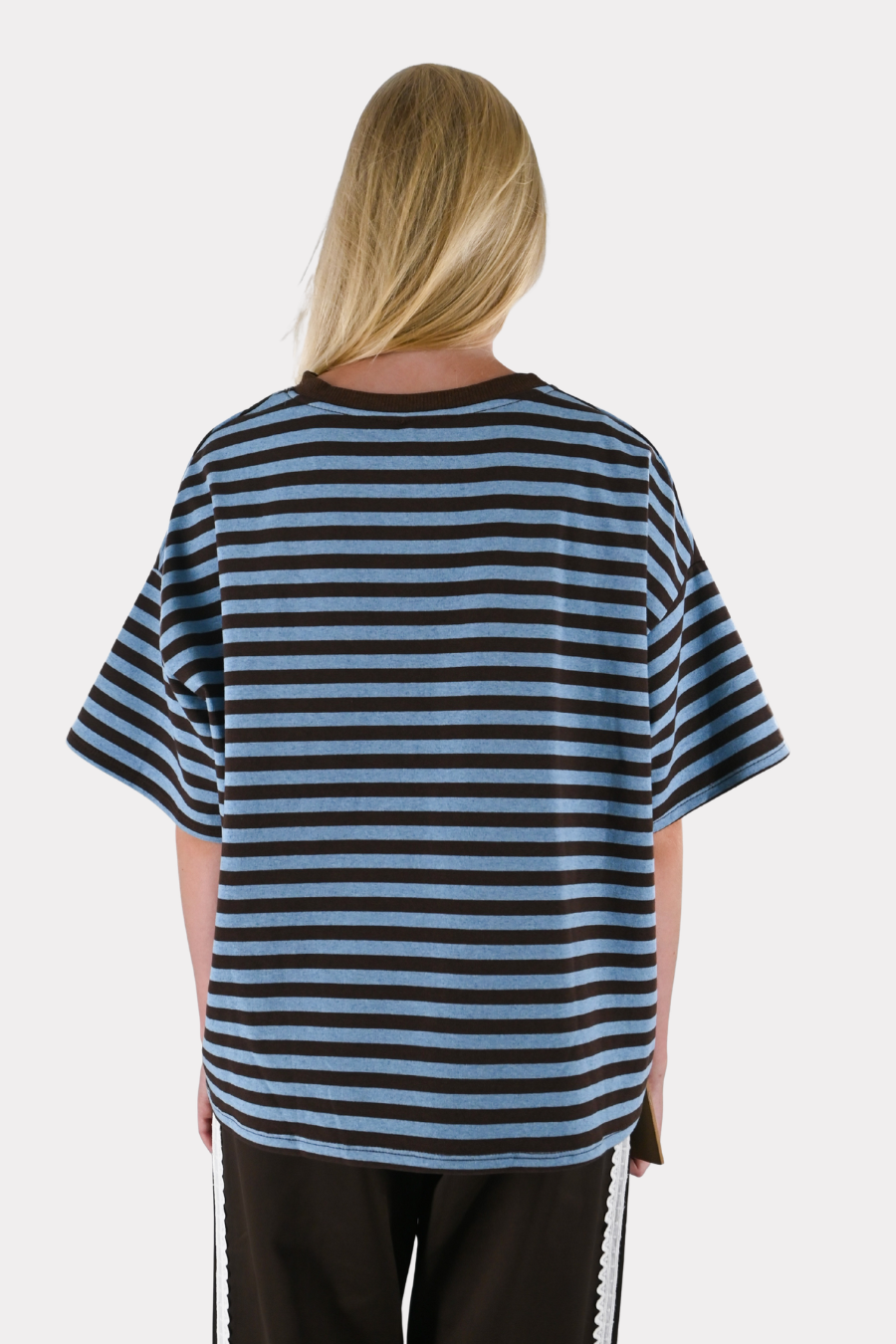 Striped tiger t-shirt - bruin/blauw