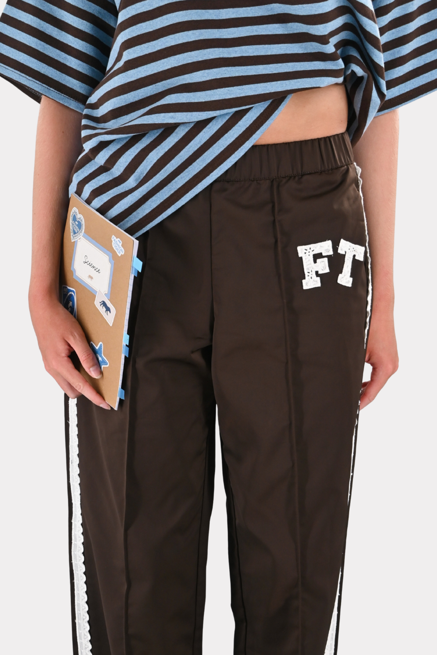 FT lace pants - brown