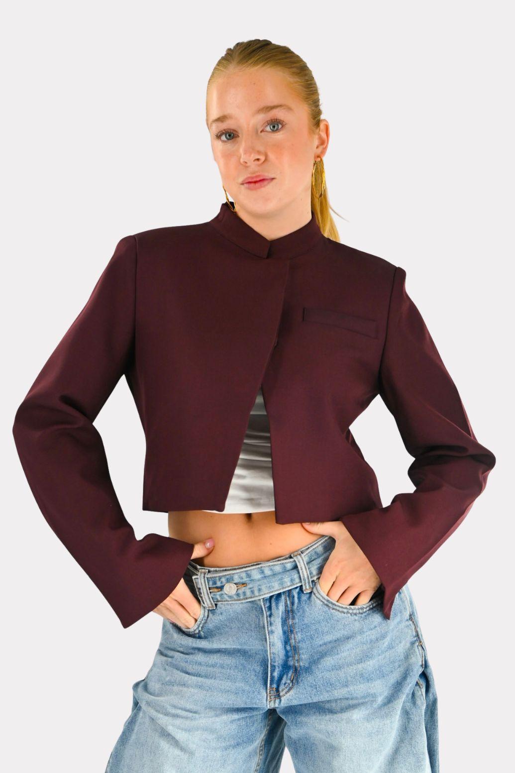 Split blazer - plum