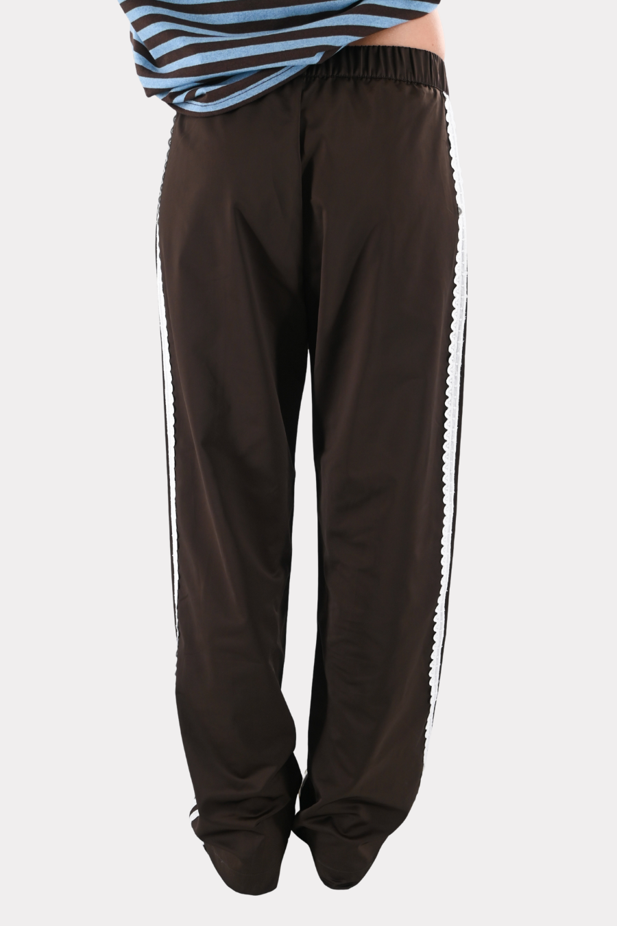 FT lace pants - brown
