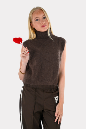 Cozy high knit - brown