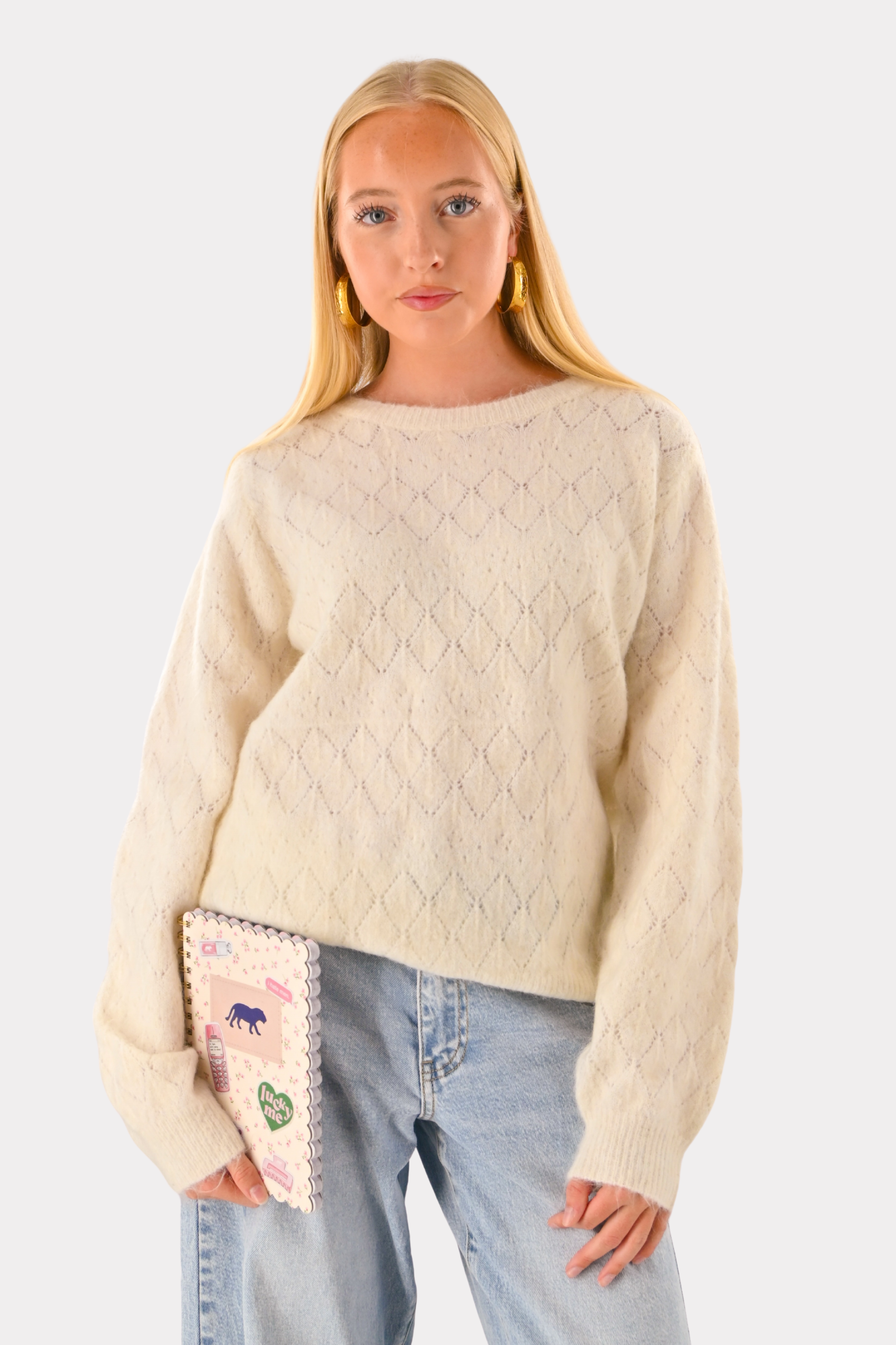 Pull en maille Belly - blanc