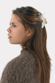Soft shine hair clip - wit