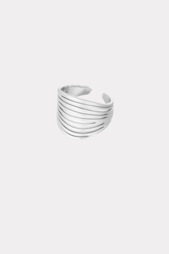 Cut out ring - zilver