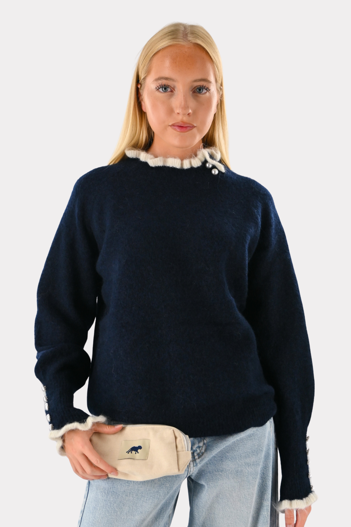 Blair pearl knit - navy