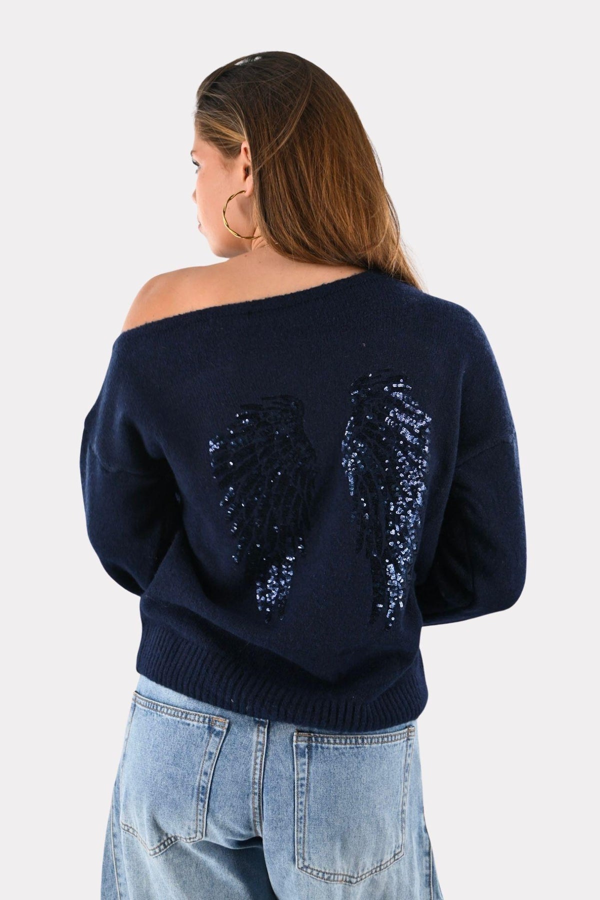 Wings Strick - Marineblau