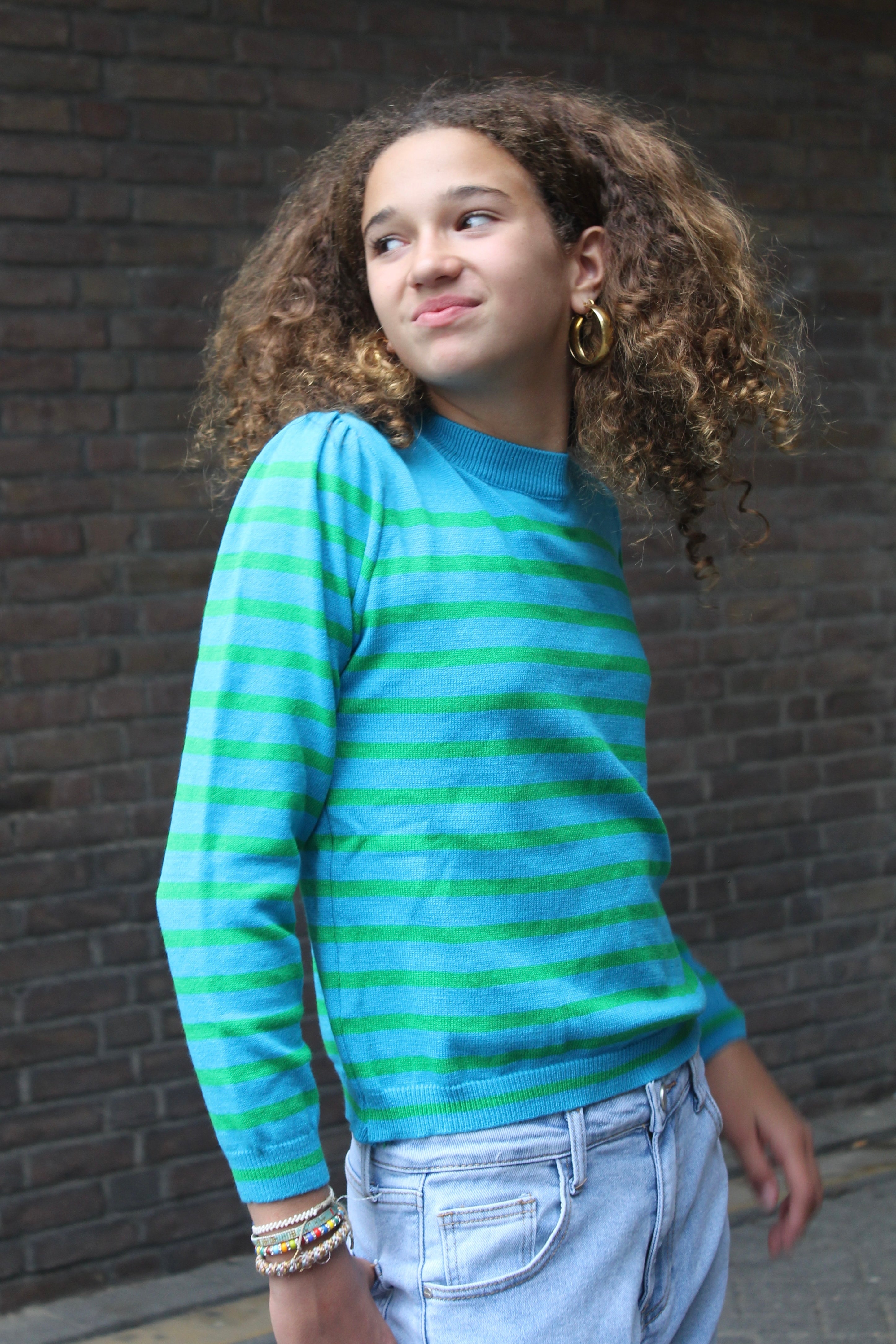 Zoe top - blauw/groen