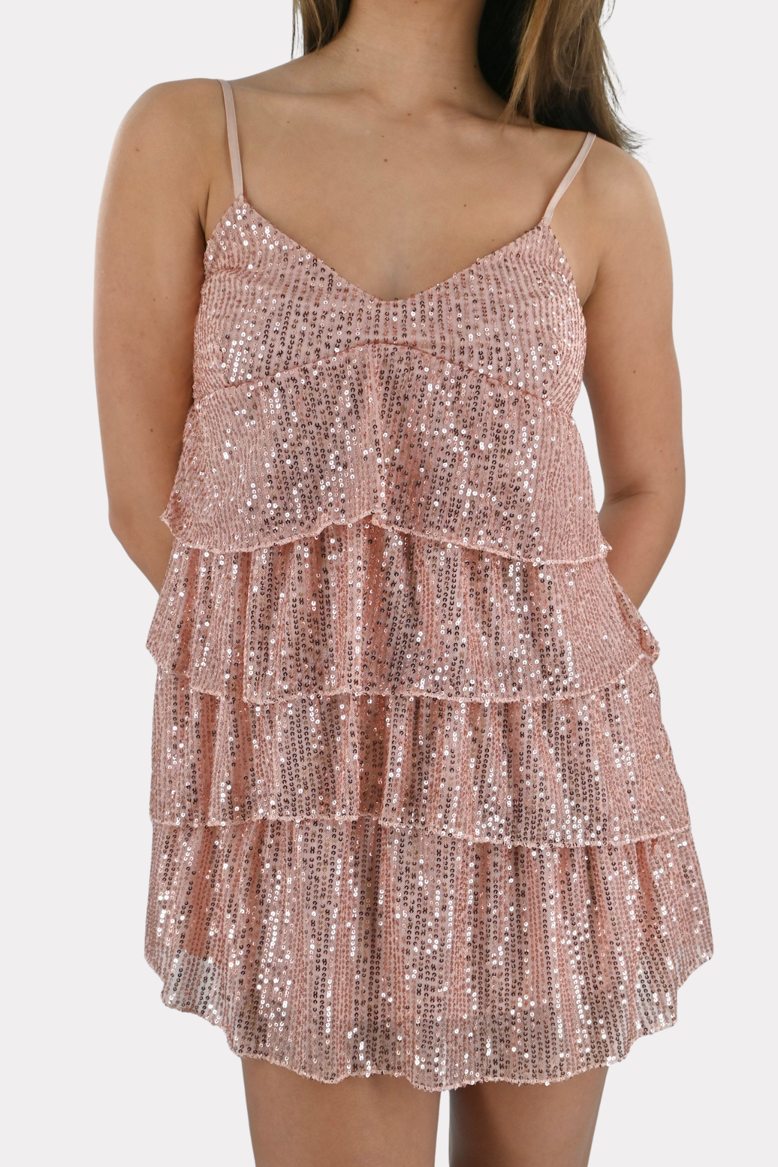 Champagne-sparkle-dress-light-pink-fashiontiger-5