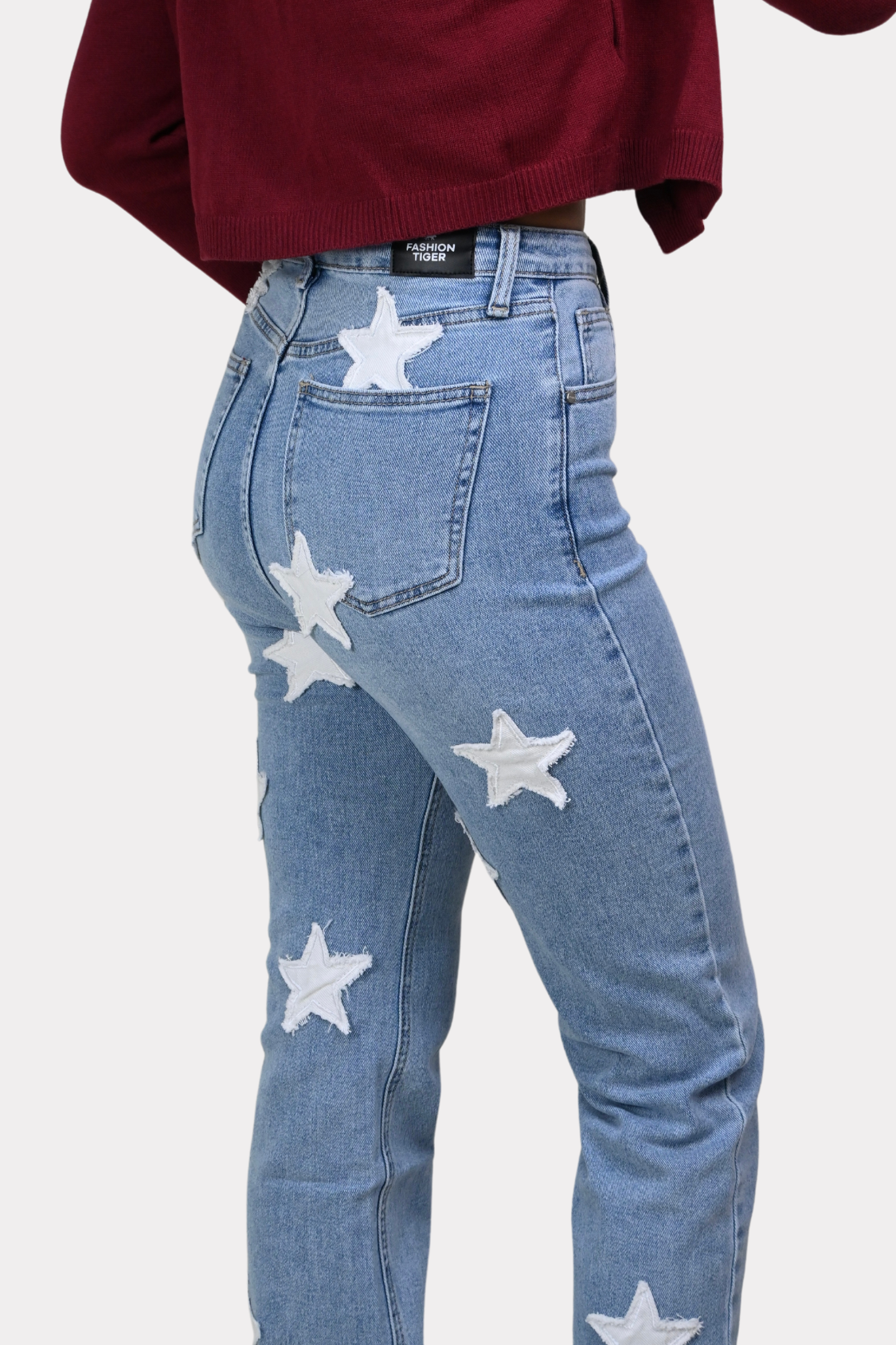 Counting stars jeans - blauw/wit