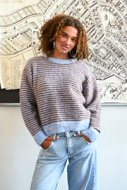 Lara vintage striped knit - blue/brown