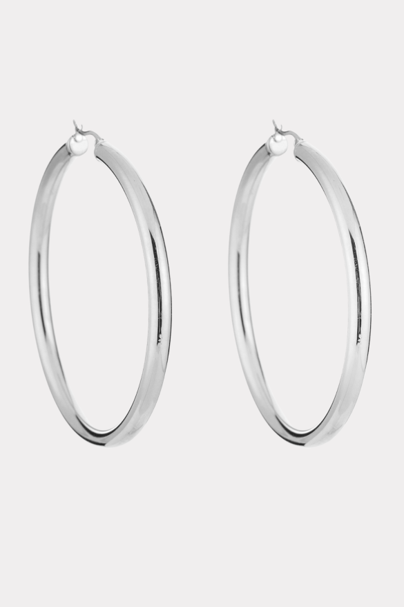 Hoops don't lie earrings - silver