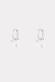 Hidden pearl earrings - zilver