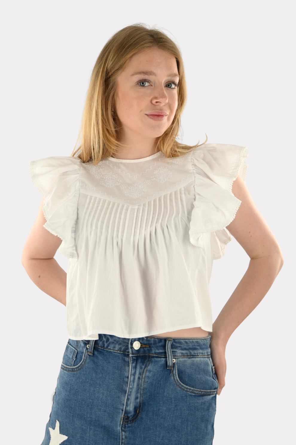 Blouse Tropicale - Blanche