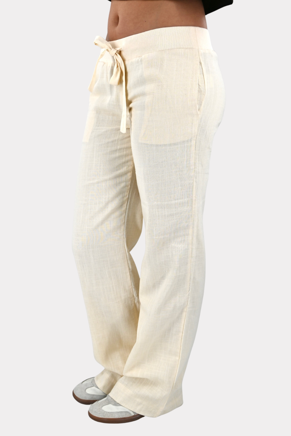 Leinen Coast-Hose - Beige