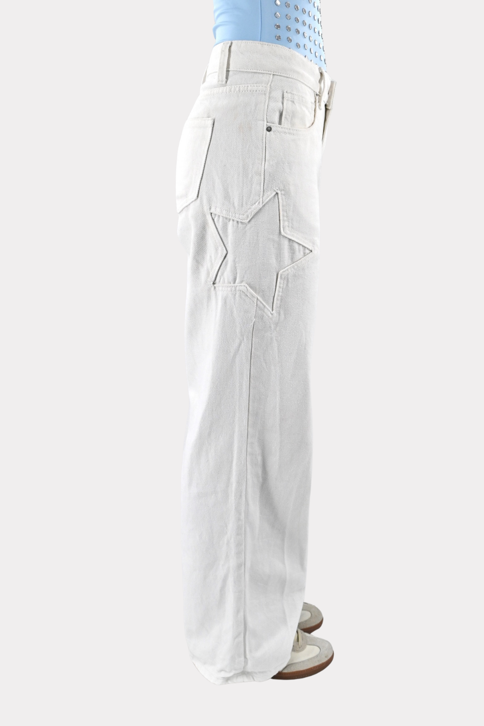 Jean Star of the night - blanc