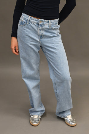 Classic wide-leg jeans - blue