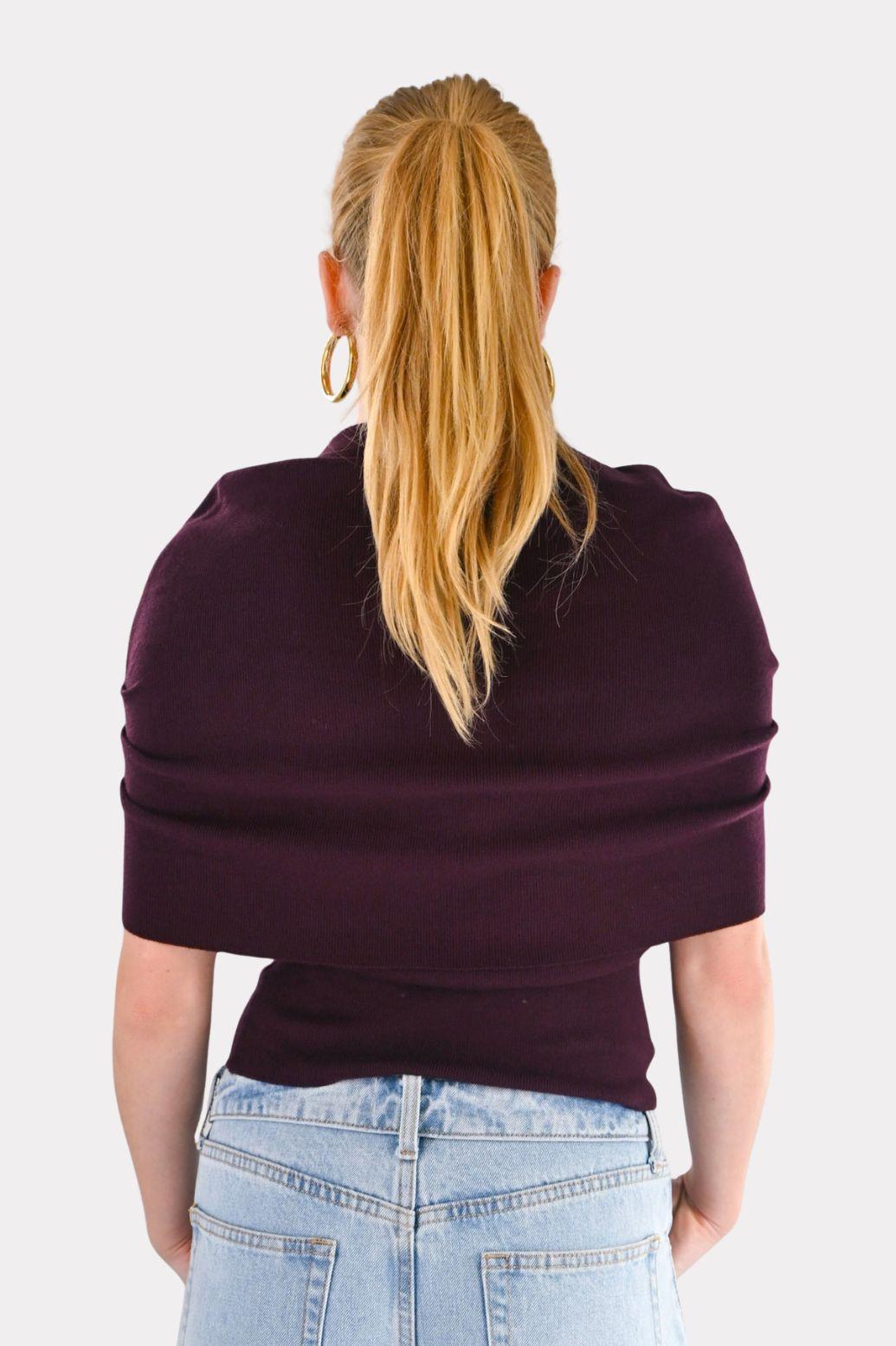 Double-layered top - plum