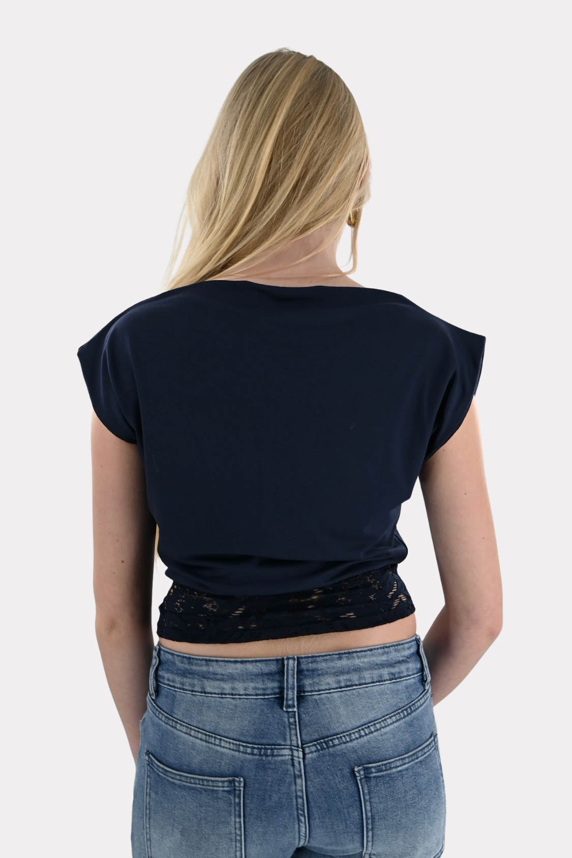 Frankie off shoulder top - navy