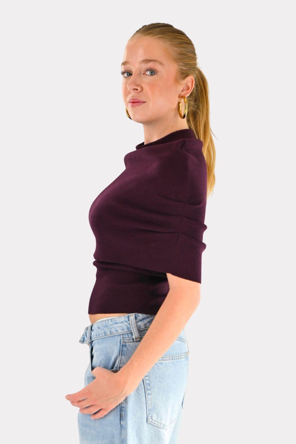 Double-layered top - plum