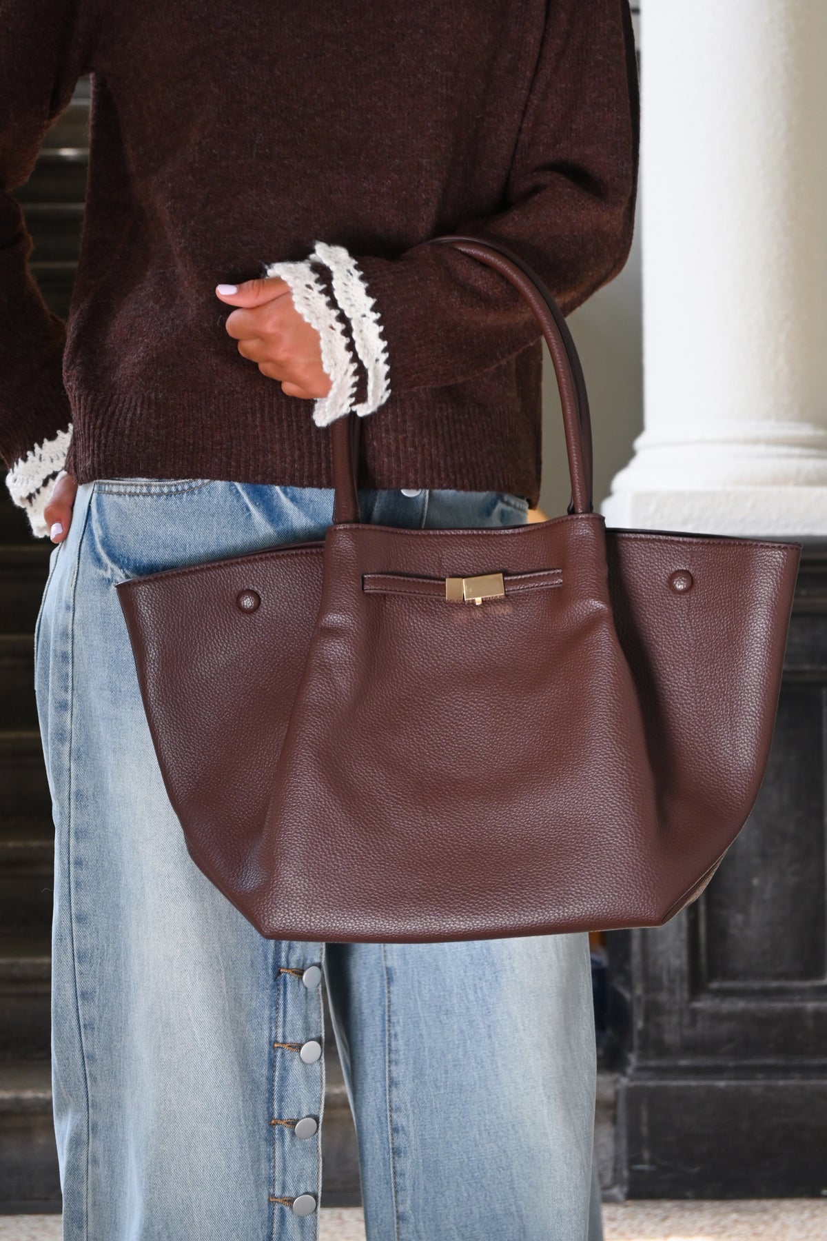 Essential bag - donker bruin