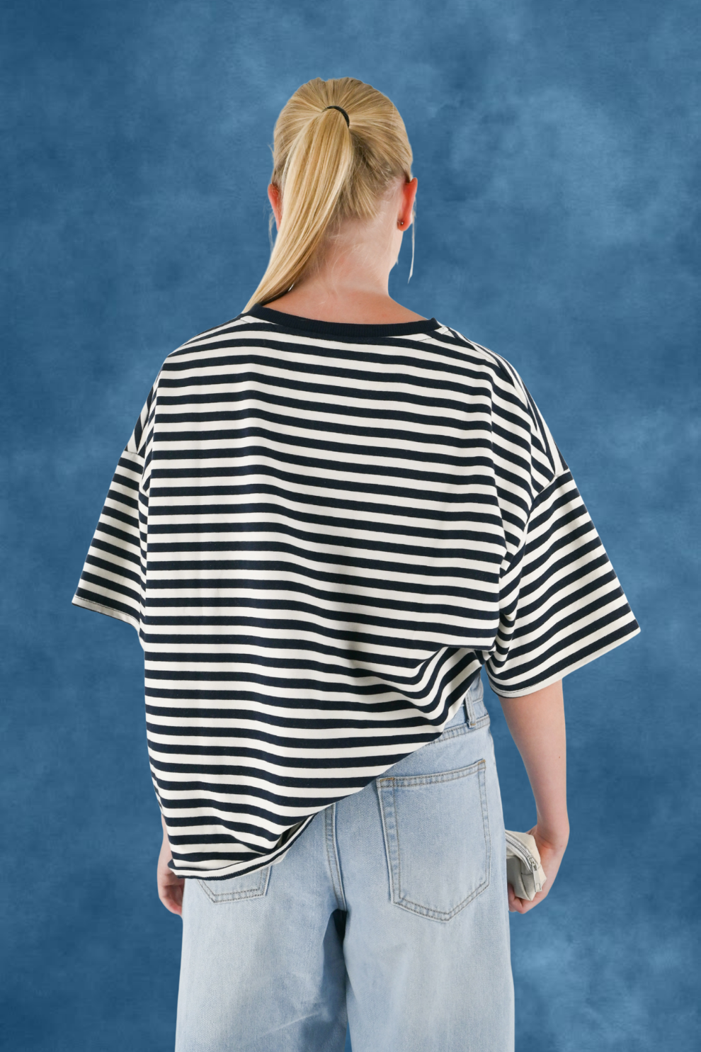 Striped Tiger T-Shirt - Navy/White