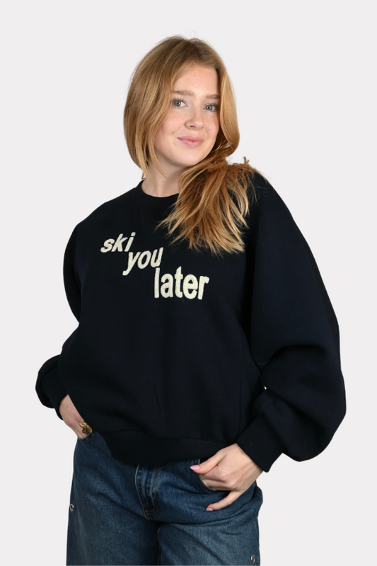 Ski you later sweater - navy