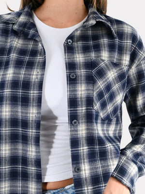 Flannel shirt - navy