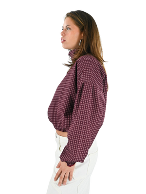 Autumn jacket check - Bordeaux