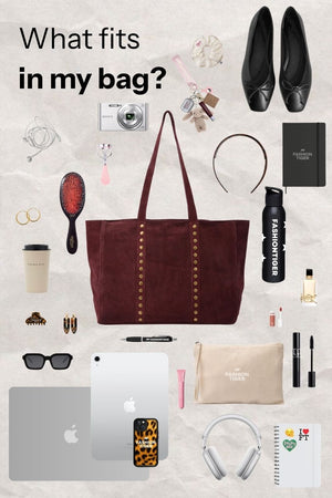 Studs bag - bordeaux