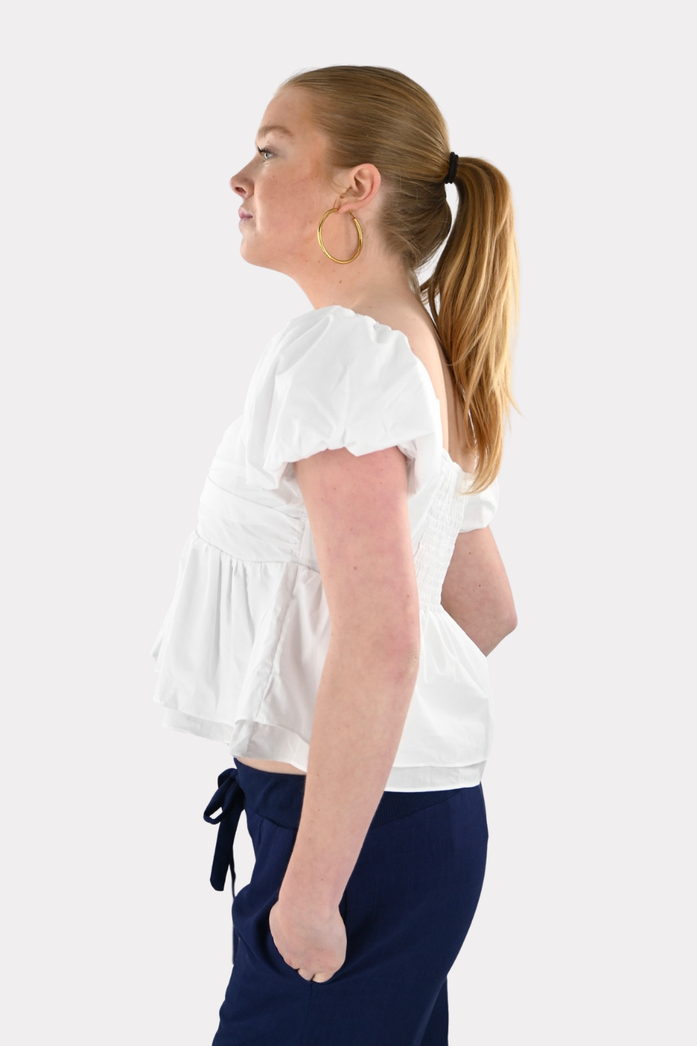 Blouse blush - blanche