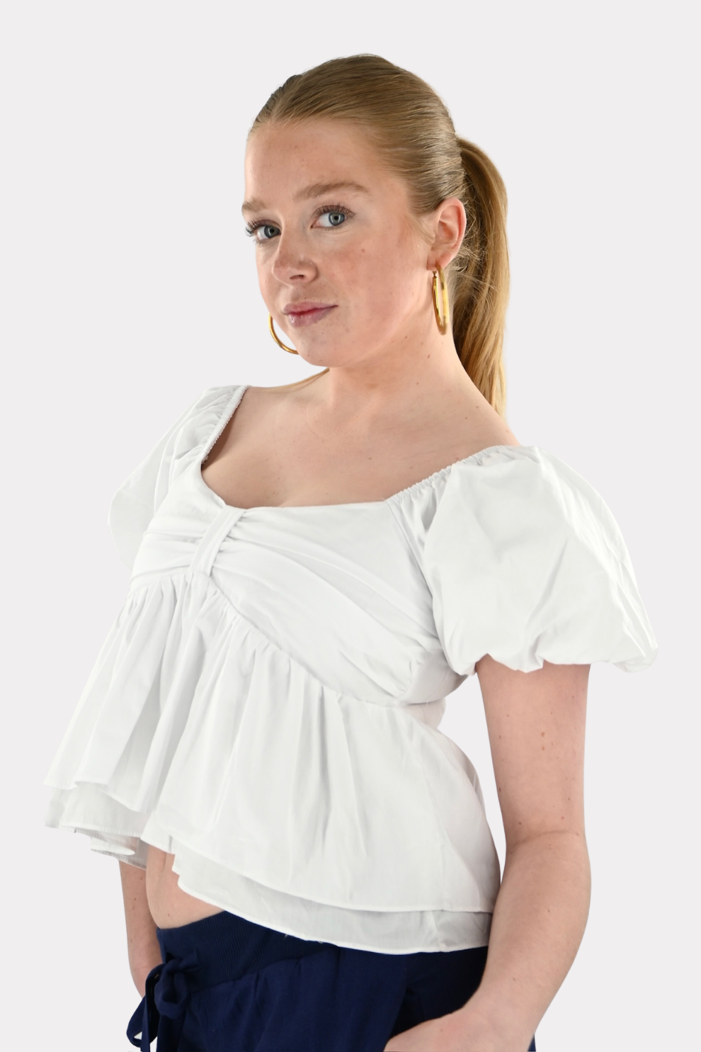 Blouse blush - blanche