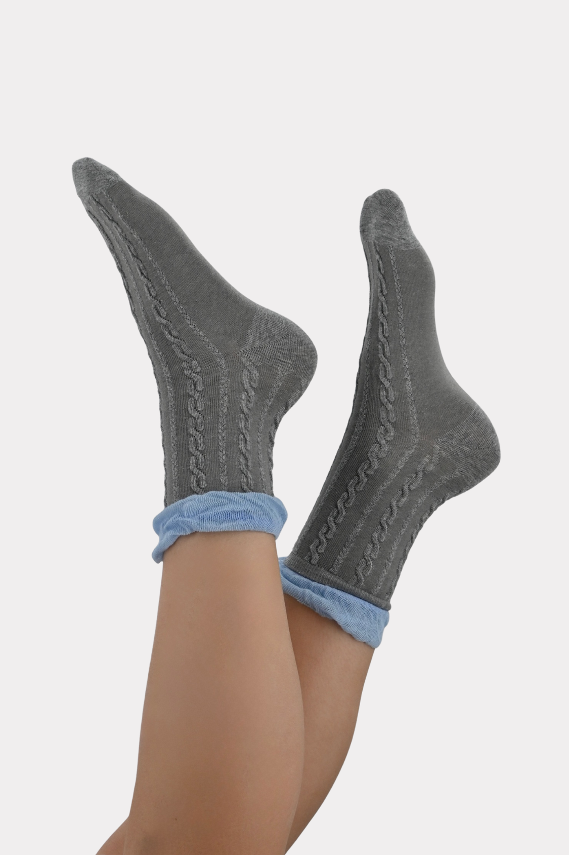 Noa chaussettes tricotées - gris